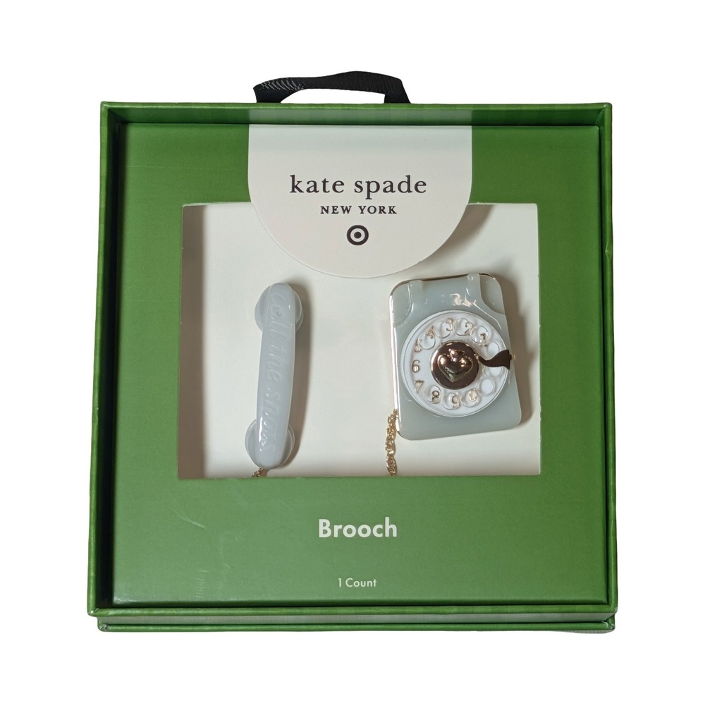 ⭐B1. Kate Spade New York Rotary ( Spins ) Telephone Brooch New in Box